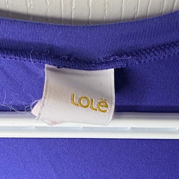 Lole Women's V-Neck Purple Tee - Picture 2 of 4